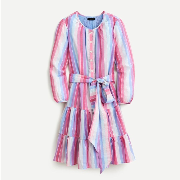 J. Crew Dresses & Skirts - J.Crew Belted button-up dress in pastel stripe
